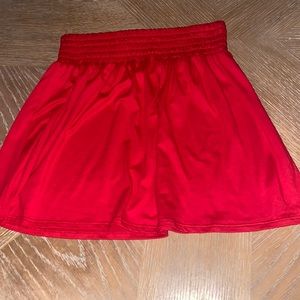 red, stretchy skirt from dillards, with tag